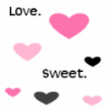 Black Pink and White Love Background