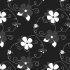 Black and White Flower Background