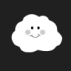 Cute Black and White Cloud Background