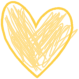 Yellow Scribble Heart