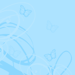 Blue Swirly Butterfly MySpace Layout