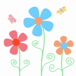 Colorful Flower and Butterfly MySpace Layout