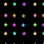 Black and Colorful Stars MySpace Layout