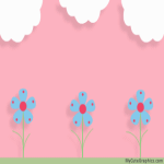 Blue and Pink Flowers MySpace Layout