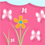 Flower Butterfly and Clouds MySpace Layout