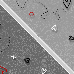 Black Red and White Hearts MySpace Layout
