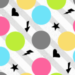 Polka Dots Hearts and Lightning MySpace Layout