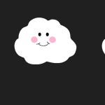 Cute Black and White Clouds MySpace Layout