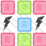 Skulls and Lightning MySpace Layout