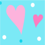 Pink and Blue Hearts and Polka Dots MySpace Layout
