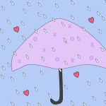 Raining Hearts MySpace Layout