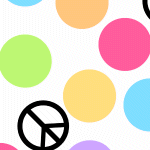 Colorful Peace Sign MySpace Layout