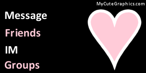Pink and White Heart On Black Contact Table