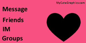 Black Heart On Hot Pink Contact Table