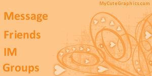 Peach Hearts and Swirls Contact Table