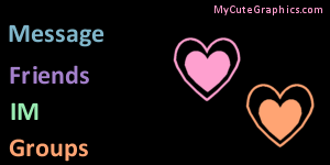 Pink and Peach Hearts Contact Table