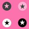 Black Hot Pink and White Stars Background