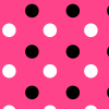 Hot Pink Black and White Polka Dot Background