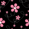 Black and Pink Flower Background