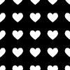 Tiny Black and White Hearts Background