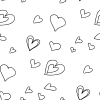 Black and White Scribble Heart Background