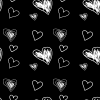 Black and White Hand Drawn Heart Background