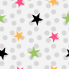 Gray Polka Dot and Colorful Stars Background
