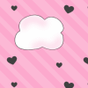 Clouds and Black Hearts Background
