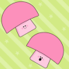 Cute Pink Mushroom Background