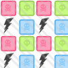 Colorful Lightning and Skull Background