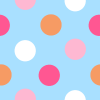 Pink Orange and White Polka Dot Background