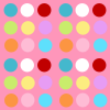 Tiny Pink and Colorful Polka Dot Background