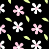 Green Black Pink White Flower Background