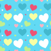 Colorful Blue Heart Background