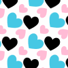 Black Blue and Pink Heart Background