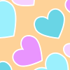 Purple and Blue Heart Background