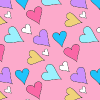 Pink Blue and Purple Heart Background