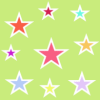 Colorful Stars On Green Background