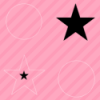 Black Stars on Pink Background